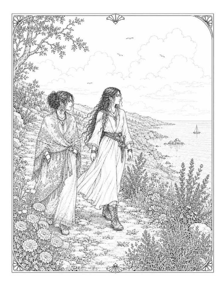 THORNED SISTERS: Dirt & Bone sample page